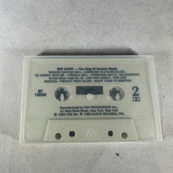 Roy Acuff The King Of Country Music 1982 Cassette Tape 16596 CBS Gusto Records - Picture 2 of 2
